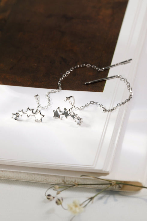 Cercei din argint Stelute II (Silver/Gold)